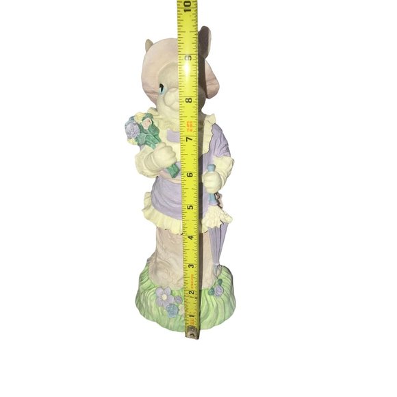 Windsor Collection Collectible EASTER BUNNY Figure. White Rabbit in pink and pur - Picture 7 of 8